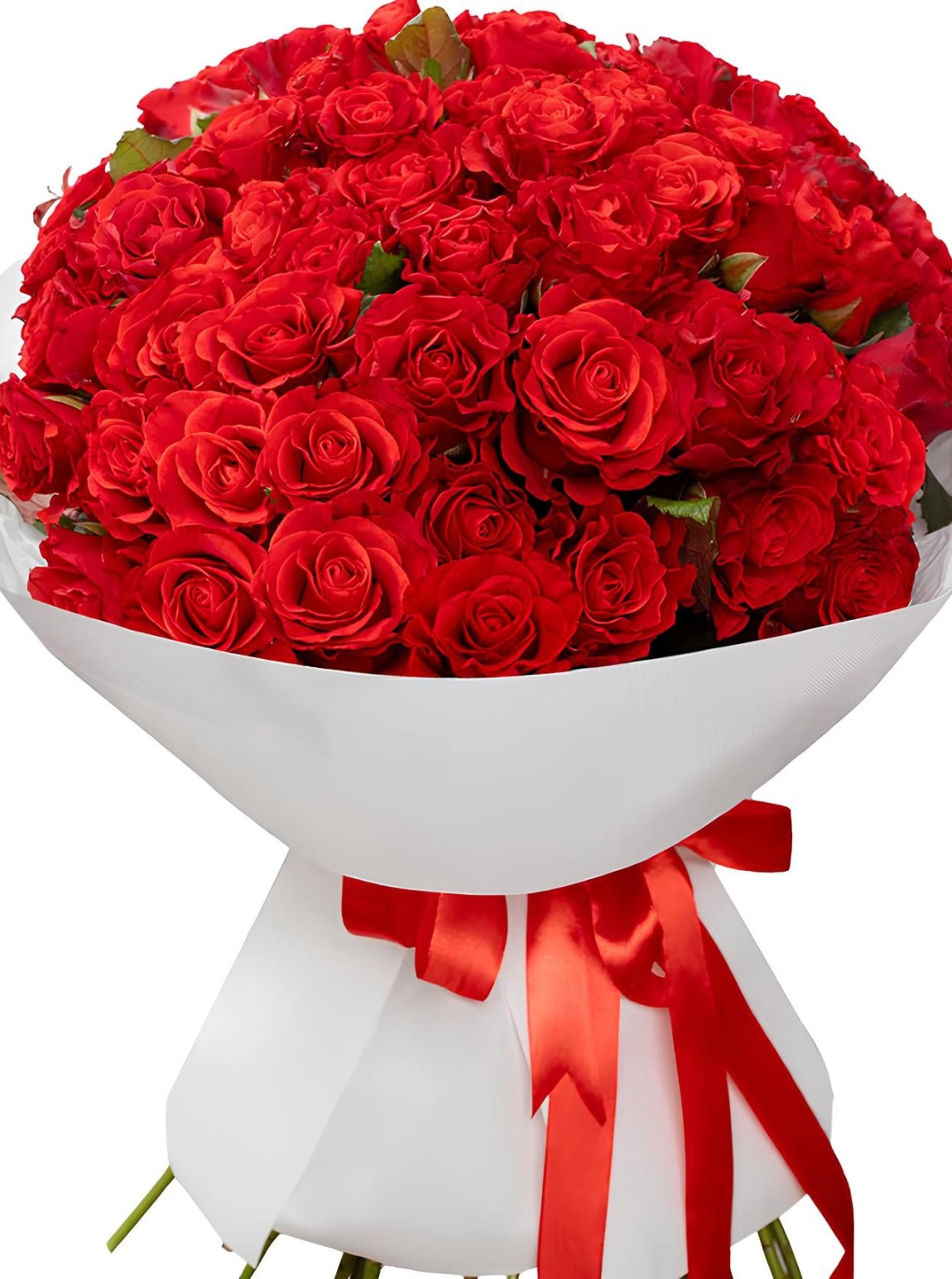 51 Adet Büyük Boy Kırmızı Gül Buketi