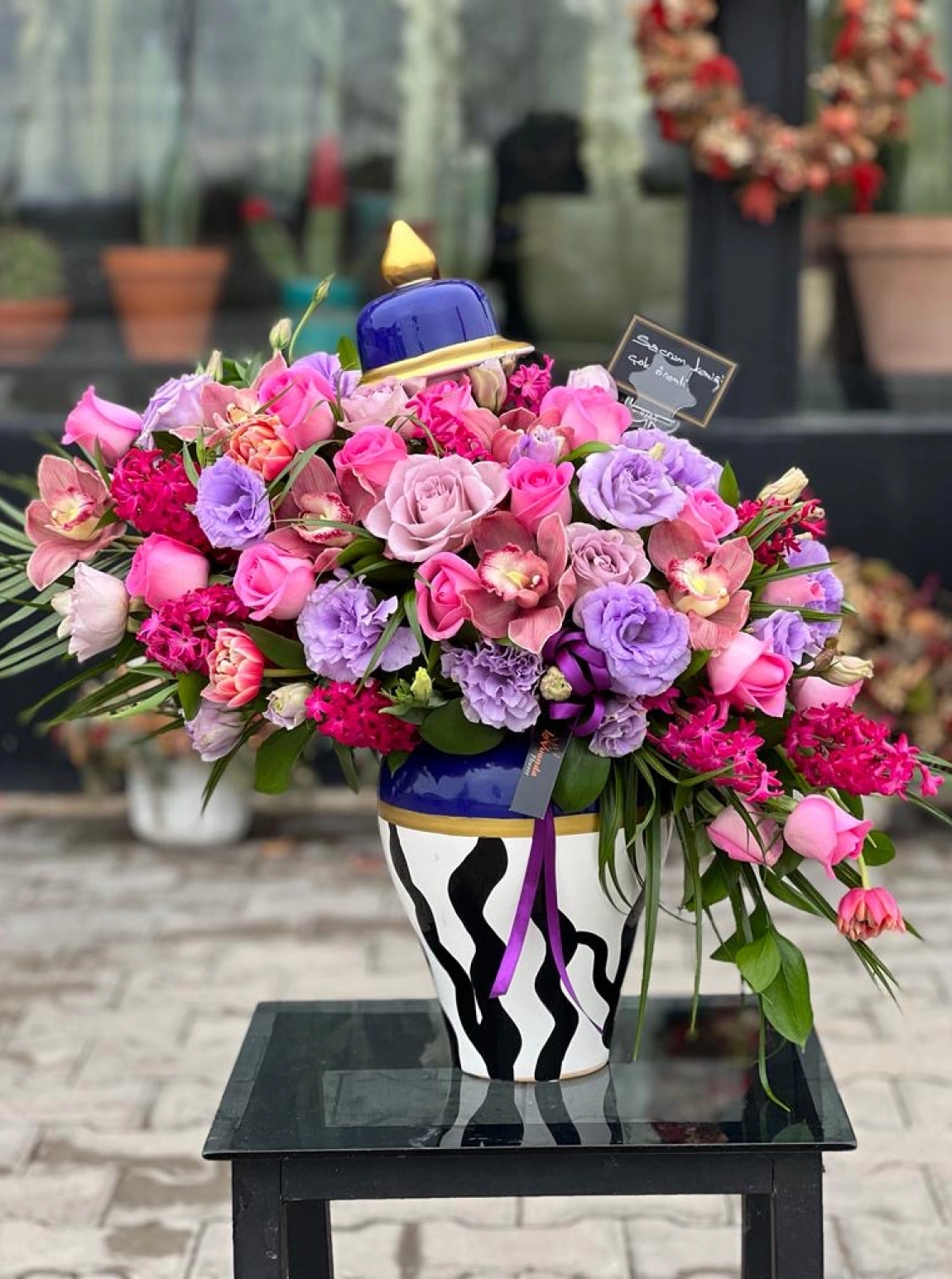 Ocean Blue Vase Arrangement
