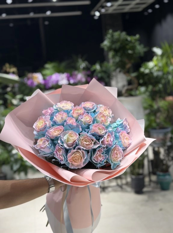 Blue Ecuadorian Rose Bouquet