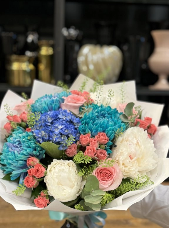 Luxury Blue Anastasia Peony Bouquet