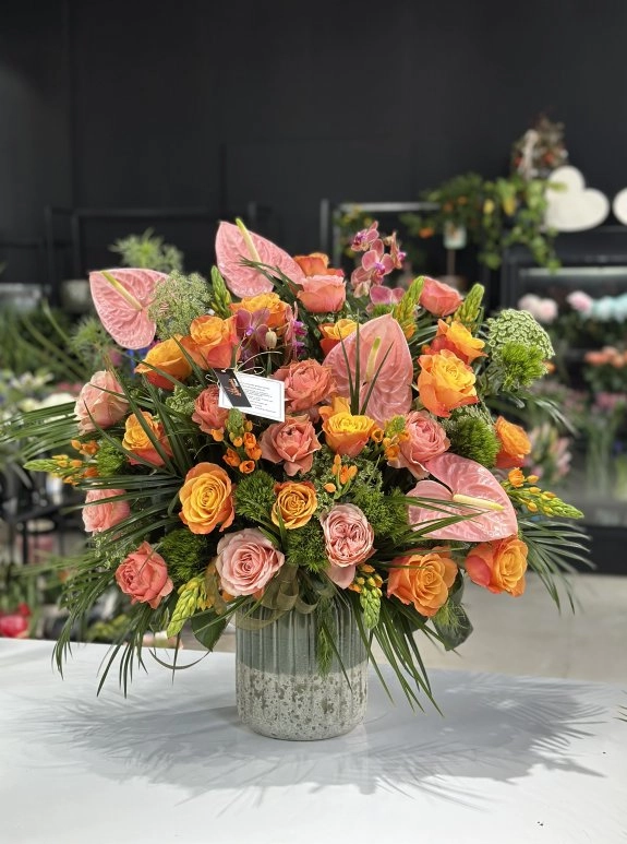 Pink Anthurium Arrangement